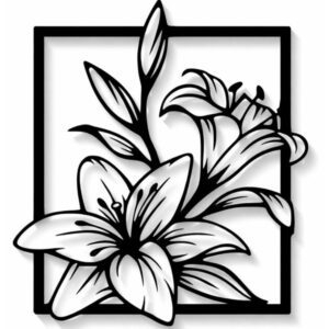 Lily Floral Metal Wall Art_Shop.Prime 1
