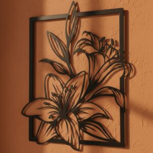 Lily Floral Metal Wall Art_Shop.Prime 2
