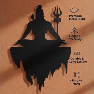 Mahadev Meditation Metal Wall Art_Shop.Prime 3