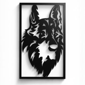 German Shepherd Dog Face Metal Wall Art_Shop.Prime 1