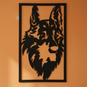 German Shepherd Dog Face Metal Wall Art_Shop.Prime 3