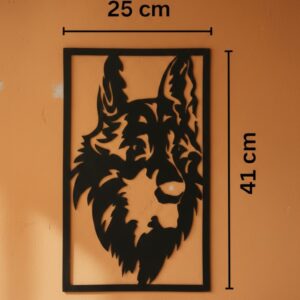 German Shepherd Dog Face Metal Wall Art_Shop.Prime 4
