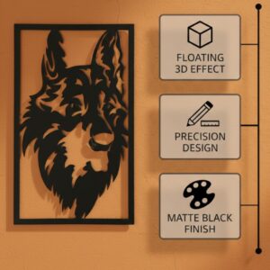 German Shepherd Dog Face Metal Wall Art_Shop.Prime 5