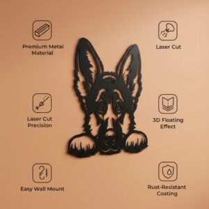 German Shepherd Metal Wall Art_Shop.Prime 5