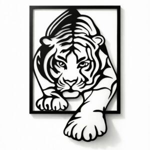 Majestic Wild Tiger Metal Wall Frame_Shop.Prime 1