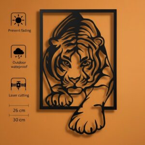 Majestic Wild Tiger Metal Wall Frame_Shop.Prime 5