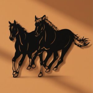 Running Horses Metal Wall Art_Shop.Prime 3