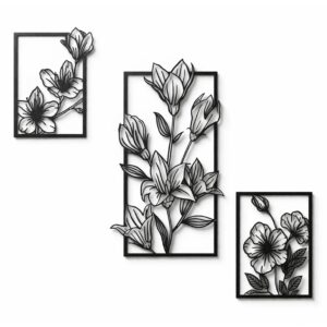 Bellflower 3-Panel Metal Wall Art_Shop.Prime 1