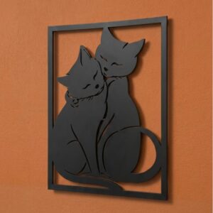 Couple Cats Metal Wall Frame_shop.prime 2