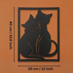Couple Cats Metal Wall Frame_shop.prime 4