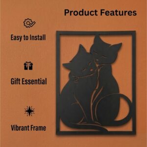 Couple Cats Metal Wall Frame_shop.prime 5
