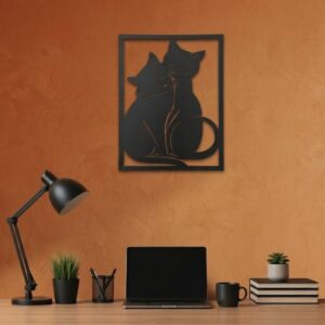 Couple Cats Metal Wall Frame_shop.prime 6