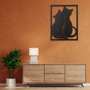 Couple Cats Metal Wall Frame_shop.prime 9