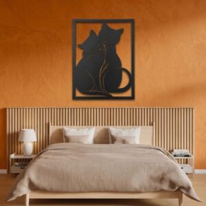 Couple Cats Metal Wall Frame_shop.prime 99