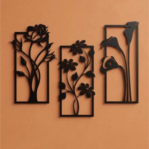 Trendy Floral 3-Panel Metal Wall Art_Shop.Prime 2