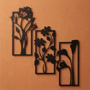 Trendy Floral 3-Panel Metal Wall Art_Shop.Prime 3