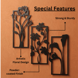 Trendy Floral 3-Panel Metal Wall Art_Shop.Prime 4