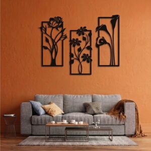 Trendy Floral 3-Panel Metal Wall Art_Shop.Prime 9