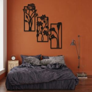 Trendy Floral 3-Panel Metal Wall Art_Shop.Prime 999