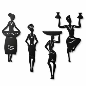 Tribal Women 4-panel Metal Wall Art_Shop.Prime 1