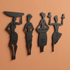 Tribal Women 4-panel Metal Wall Art_Shop.Prime 2