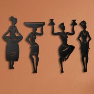 Tribal Women 4-panel Metal Wall Art_Shop.Prime 4