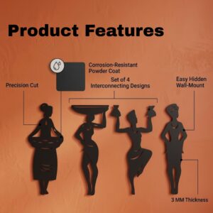 Tribal Women 4-panel Metal Wall Art_Shop.Prime 6