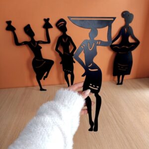 Tribal Women 4-panel Metal Wall Art_Shop.Prime 8