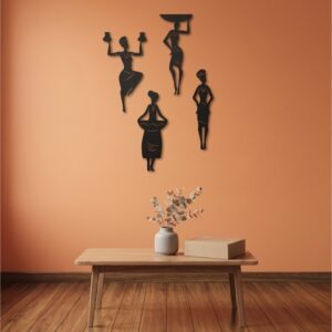 Tribal Women 4-panel Metal Wall Art_Shop.Prime 9