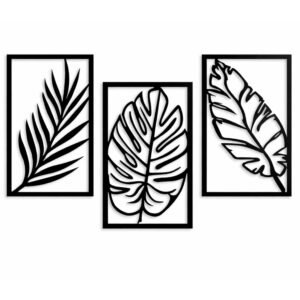 Tropical Leaf Triptych Metal Wall Art_Shop.Prime 1
