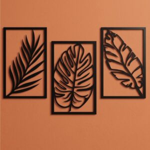 Tropical Leaf Triptych Metal Wall Art_Shop.Prime 2