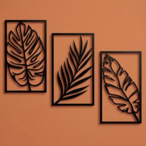 Tropical Leaf Triptych Metal Wall Art_Shop.Prime 3