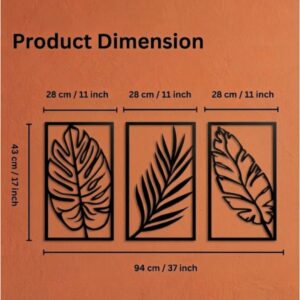 Tropical Leaf Triptych Metal Wall Art_Shop.Prime 5