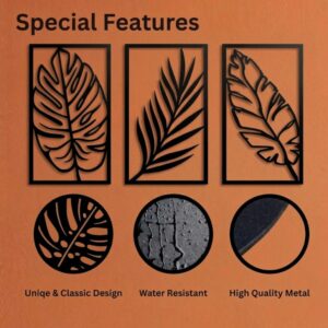 Tropical Leaf Triptych Metal Wall Art_Shop.Prime 6