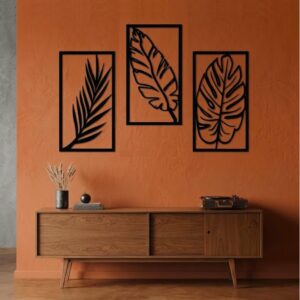 Tropical Leaf Triptych Metal Wall Art_Shop.Prime 999