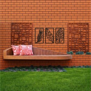 Tropical Leaf Triptych Metal Wall Art_Shop.Prime 999999