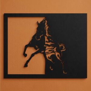 Wild Spirit Horse Metal Wall Frame_Shop.Prime 3