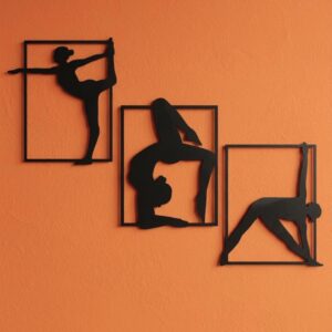 Yoga Pose 3-Panel Metal Wall Art_Shop.Prime 3