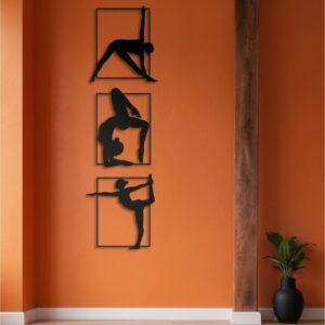 Yoga Pose 3-Panel Metal Wall Art_Shop.Prime 6