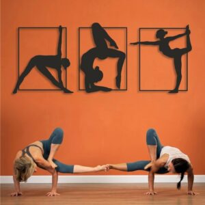 Yoga Pose 3-Panel Metal Wall Art_Shop.Prime 8