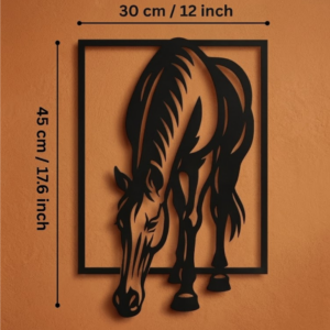 Elegant Grazing Horse Metal Wall Frame_Shop.Prime 3