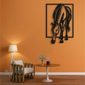 Elegant Grazing Horse Metal Wall Frame_Shop.Prime 5