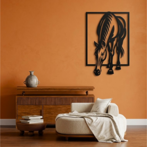 Elegant Grazing Horse Metal Wall Frame_Shop.Prime 6