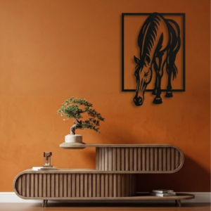 Elegant Grazing Horse Metal Wall Frame_Shop.Prime 7