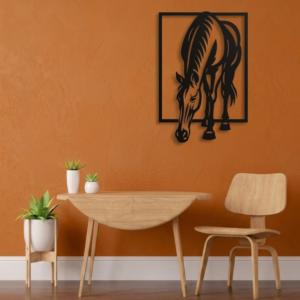 Elegant Grazing Horse Metal Wall Frame_Shop.Prime 8