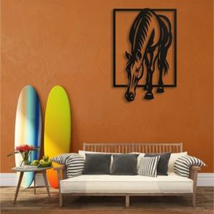 Elegant Grazing Horse Metal Wall Frame_Shop.Prime 9