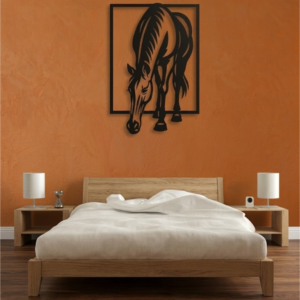 Elegant Grazing Horse Metal Wall Frame_Shop.Prime 99