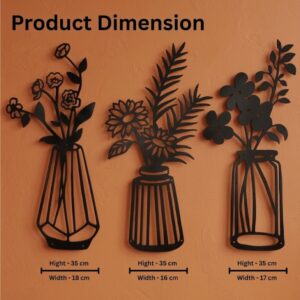 Flower Vase Triptych Metal Wall Art_shop.prime 4