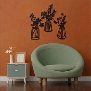 Flower Vase Triptych Metal Wall Art_shop.prime 7