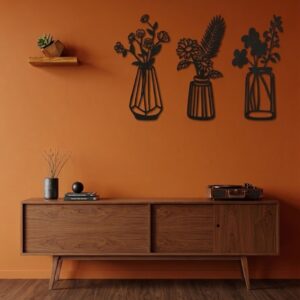 Flower Vase Triptych Metal Wall Art_shop.prime 8